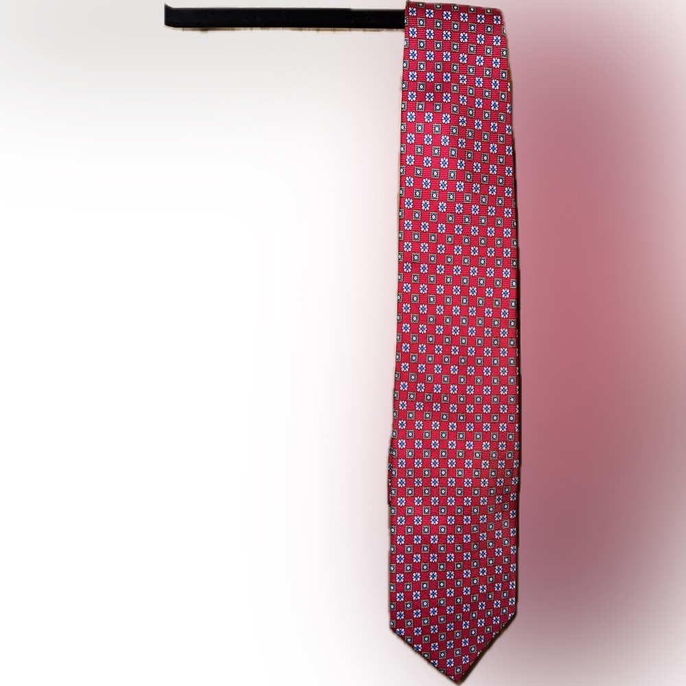 Jos. A. Bank Red and Blue Geometric Tie